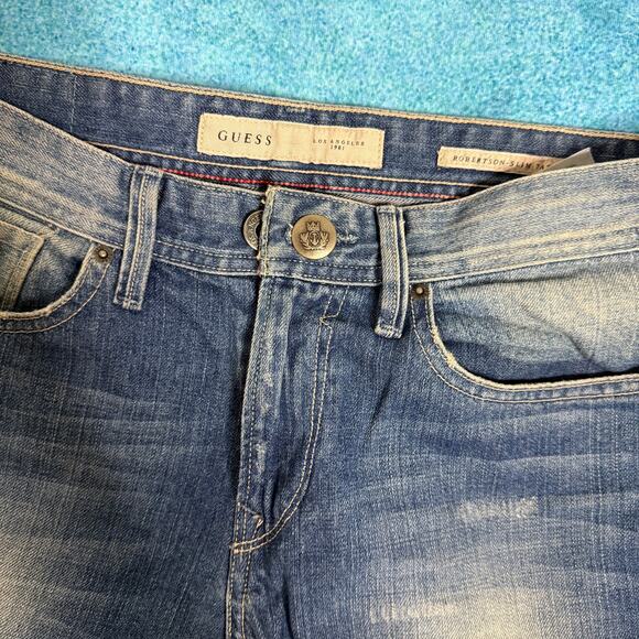 Vintage Guess Jeans Women’s 31 – Robertson Slim Tapered – Blue Denim Y2K - Picture 8 of 16